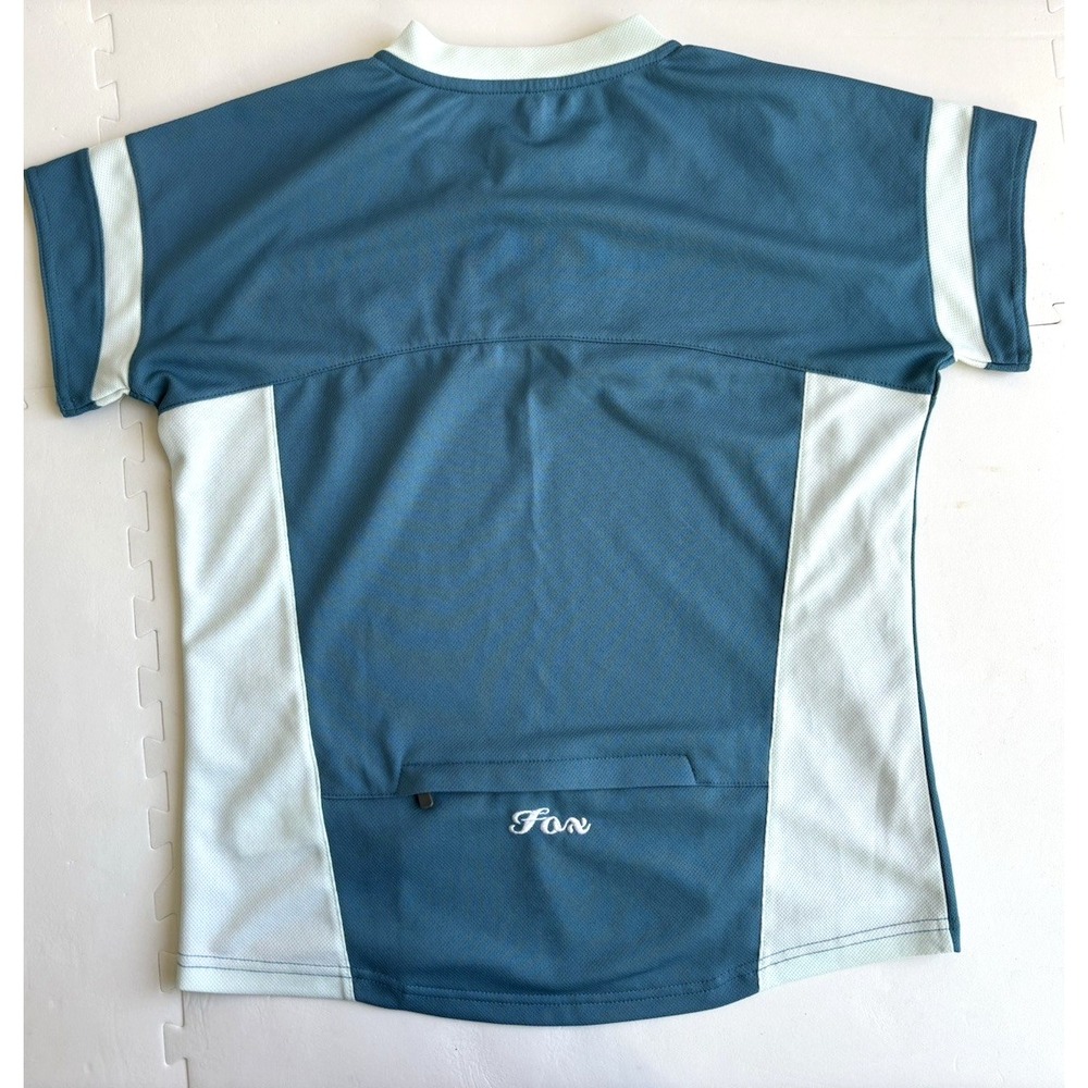 FOX Racing Womens Cycling Base Bike Jersey 1/4 Zip Short Sleeve Shirt - Size M - Picture 2 of 8